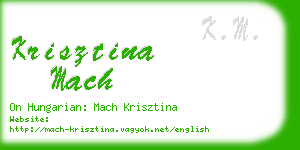 krisztina mach business card